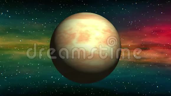 太空星云背景上的金星视频的预览图