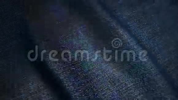 深蓝色高品质牛仔裤纹理可移动波浪无缝环视频的预览图