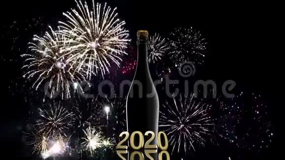 2020烟花在夜空闪耀庆祝音乐会2020年假日视频的预览图
