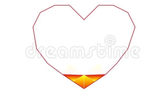 在多边形技术中绘制心脏的过程文本x22我爱你x22视频的预览图