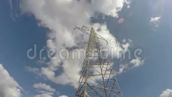 电金属塔施工及云动延时4K视频的预览图