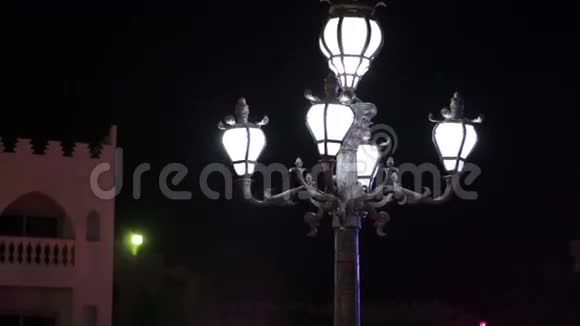 夜晚的城市景色灯火辉煌视频的预览图