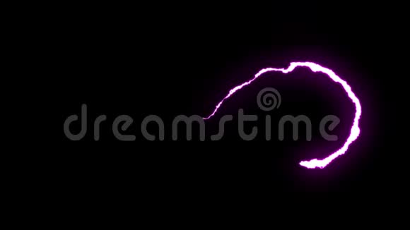 可循环电源黄色霓虹灯闪电无限符号形状飞行黑色背景动画新质量独特视频的预览图