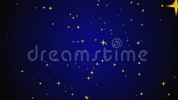 黑色和蓝色背景上的恒星运动视频的预览图