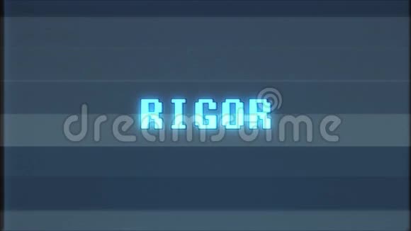 更新视频游戏RIGOR文字计算机电视故障干扰噪声屏幕动画无缝循环新质量视频的预览图