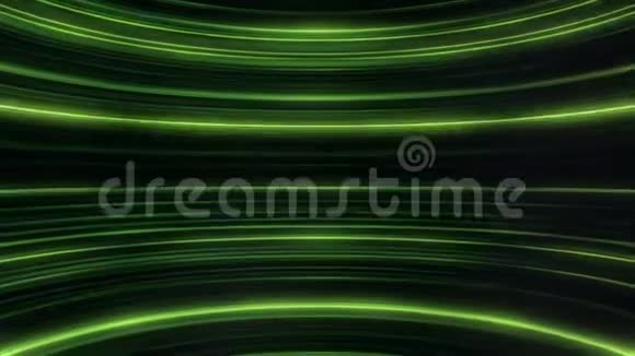 抽象动画的彩色闪光和弯曲的绿线抽象背景视频的预览图