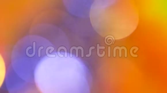彩色闪烁圈模糊抽象背景视频的预览图