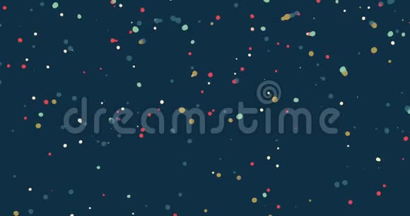 新年快乐假日落在深蓝色背景上的五彩雪花或糖果视频的预览图