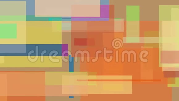 移动抽象的多色矩形可循环运动背景视频的预览图