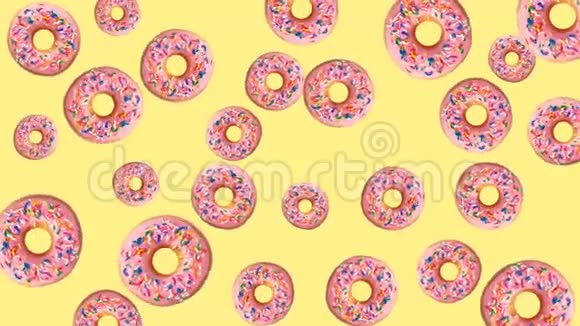 粉色甜甜圈背景视频的预览图