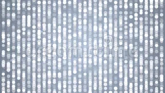 抽象闪烁金属光泽白色和灰色移动粒子墙背景为迪斯科派对和夜总会概念03视频的预览图