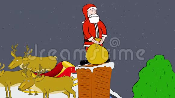 圣诞老人跳进烟囱视频的预览图