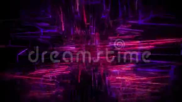 红色紫色线框视觉循环设计背景3渲染视频的预览图