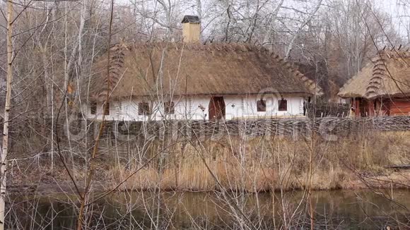有茅草屋顶的乌克兰小屋视频的预览图