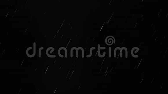 黑色背景下的雨现实的CGI视频的预览图