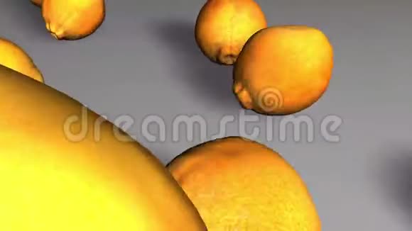 白色背景下分离的新鲜橙子的特写镜头视频的预览图