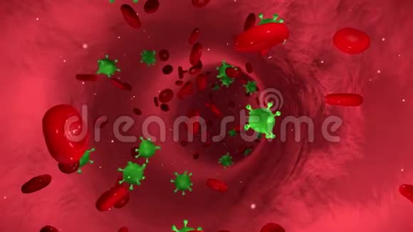 用血细胞和流感病毒制作血液动画视频的预览图