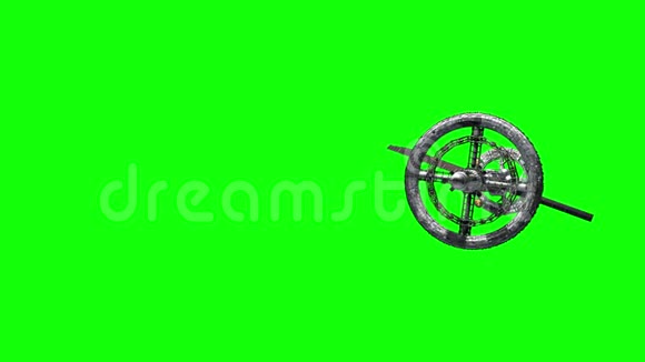 绿色屏幕上的星际飞船飞行3d动画彩色键视频的预览图