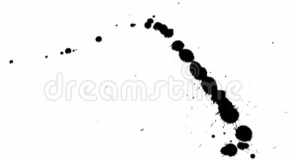 墨水滴在干纸25上视频的预览图