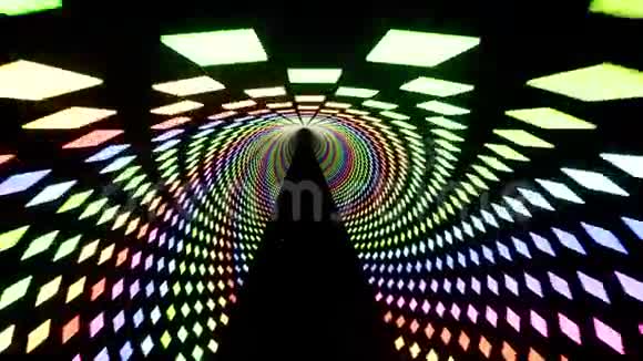 霓虹灯螺旋隧道与紫外线视频的预览图