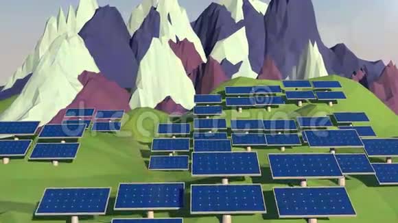 太阳能电池板3D视频的预览图