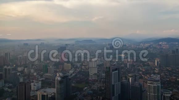 吉隆坡城市天际线时间流逝视频的预览图