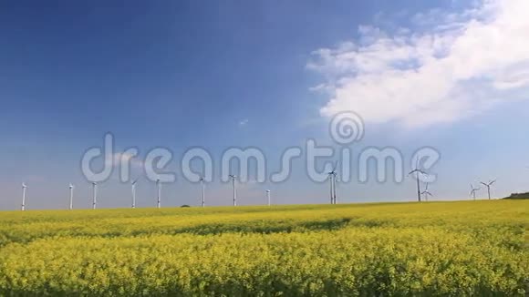 风力涡轮机和油田的全景视频的预览图