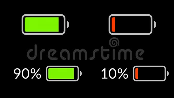 电池充电电池放电循环动画视频的预览图
