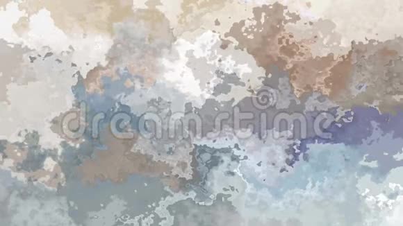 动画彩色背景无缝环视频水彩斑点效果淡米色灰褐色石板灰色灰色和沙色视频的预览图