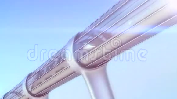 隧道中的单轨未来派列车三维插图视频的预览图
