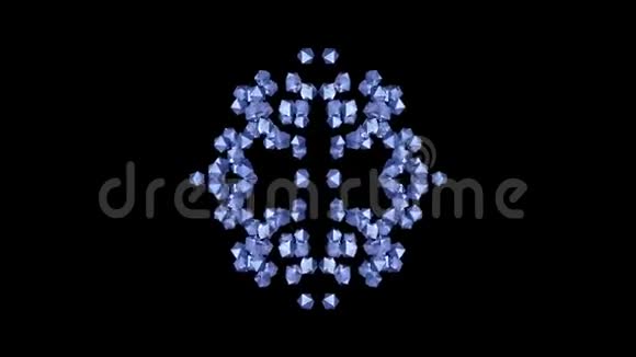 蓝色多角水晶爆炸动画背景新质量通用运动动态动画彩色欢乐视频的预览图