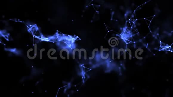 带有DOF蓝的空间背景中的技术生态卡连接视频的预览图