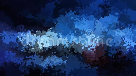 动画闪烁彩色背景无缝循环视频水彩画效果深蓝色夜空视频的预览图
