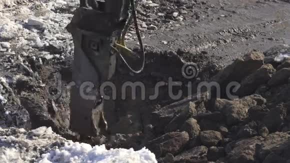 布雷克水力切割冻土库存录像视频的预览图