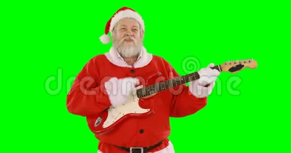 圣诞老人唱歌弹吉他视频的预览图