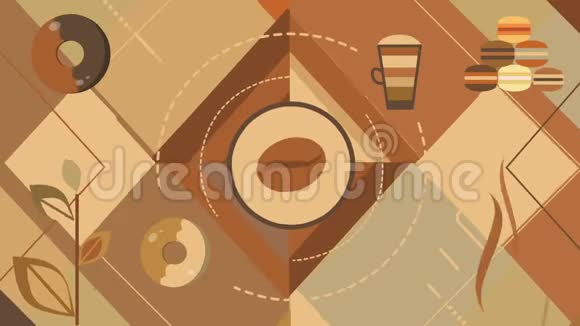 咖啡形状动画视频的预览图