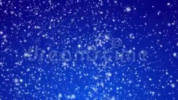 闪烁的雪蓝背景1080p冬季和圣诞节视频背景循环视频的预览图