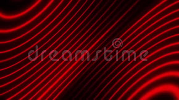 红色闪烁霓虹灯圈抽象VJ循环背景视频的预览图