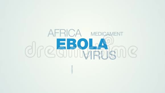 埃博拉病毒非洲疫苗研究科学医疗保健抗体注射针动词云视频的预览图