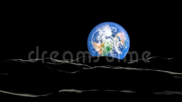 从月球到地球的景色美丽的日出视频的预览图