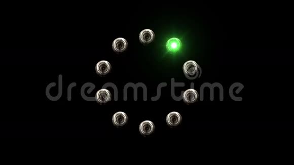 轻型装载杆30fps径向绿色灯在黑色背景上发光视频的预览图