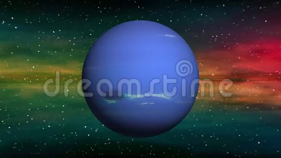 太空星云背景上的海王星视频的预览图