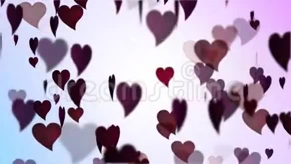 情人节的多彩的心视频的预览图