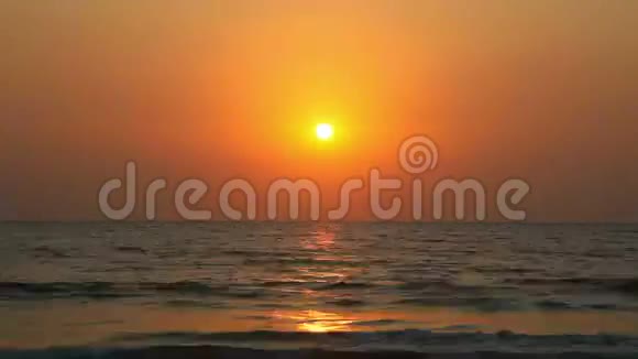 印度果阿省Palolem海滩日落视频的预览图