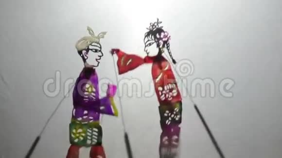 中国传统表演影子秀特写视频的预览图