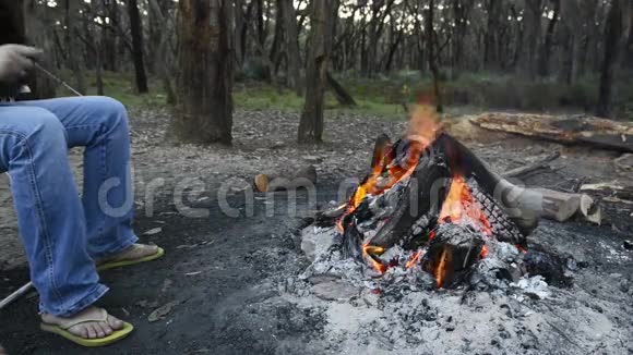 在火上烤棉花糖视频的预览图
