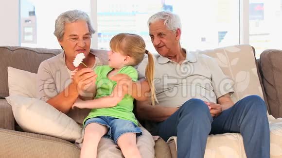 孙女和她的祖父母视频的预览图