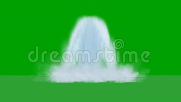 绿色屏幕上的大瀑布溅满了水花视频的预览图