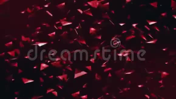 3D红色飞行抽象三角形循环运动背景视频的预览图