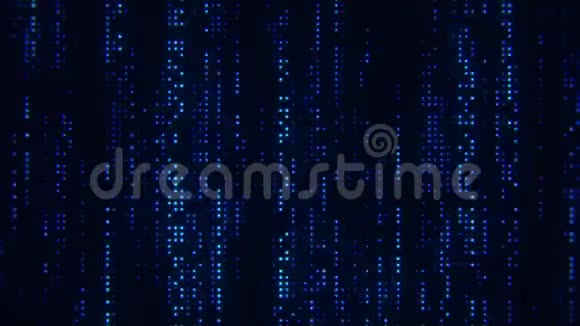 下降矩阵数字蓝点循环运动背景视频的预览图